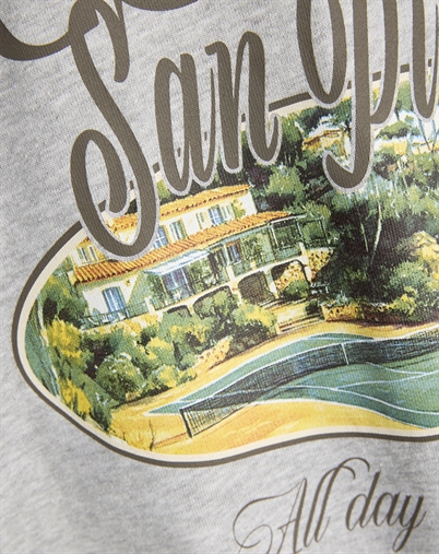 JJXX - JXGia Loose Print Sweatshirt - Light Grey Melange